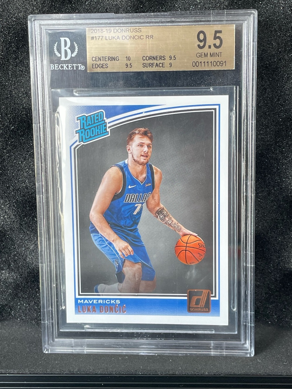 Luka Doncic Donruss BGS 9.5 Rated Rookie Basketball Card